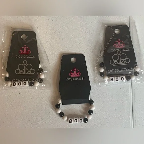 Paparazzi Kids Halloween stretch bracelets in green, black, & purple—lot of 7 - Picture 3 of 3